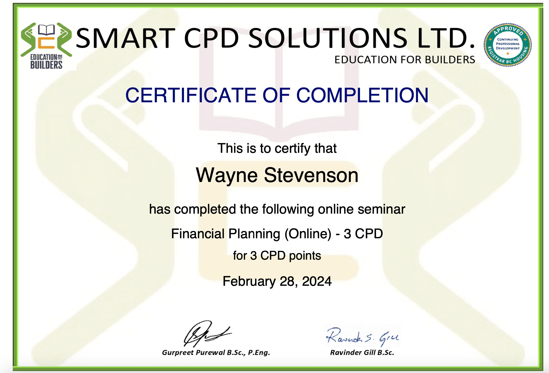 Financial Planning Certificate