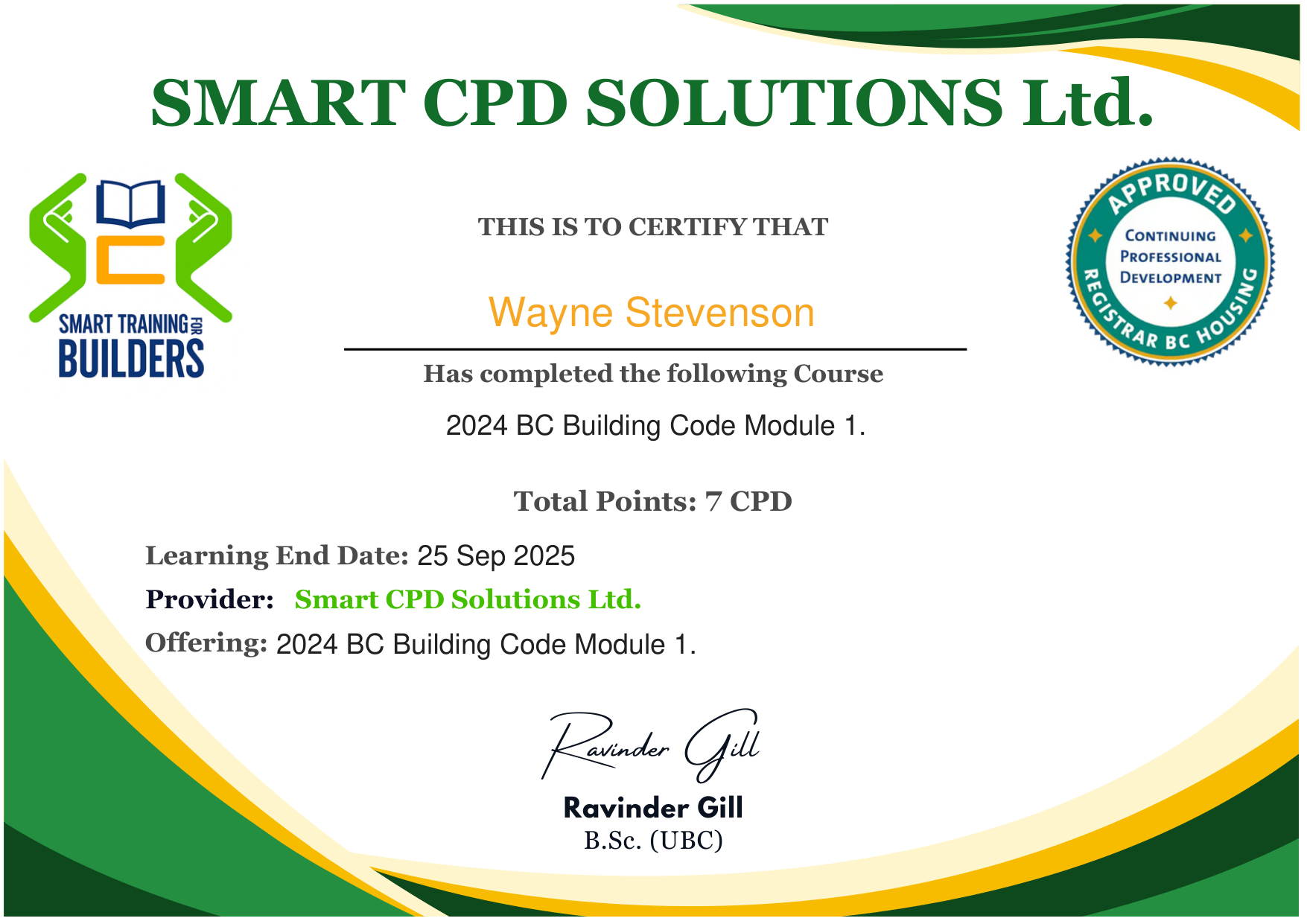 BC Building Code 2024 Module 1