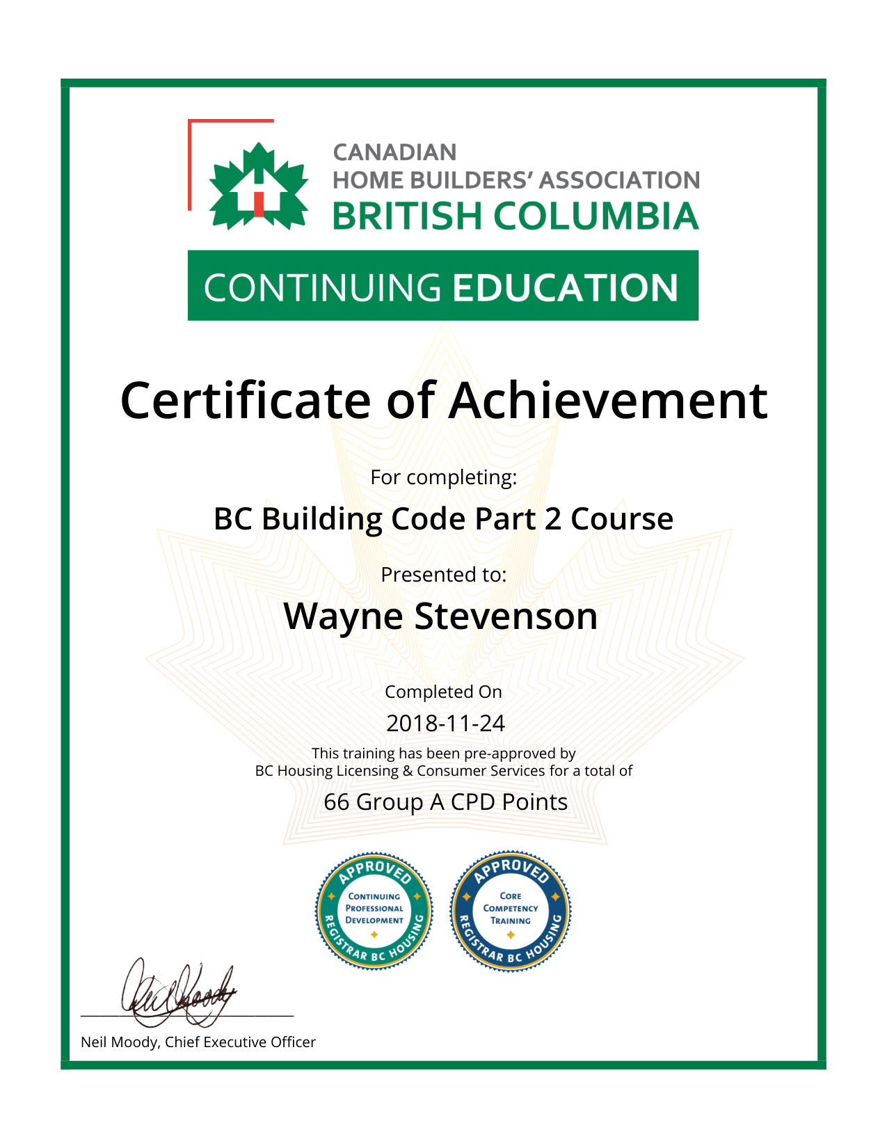 CHBA BC Service & Warranty