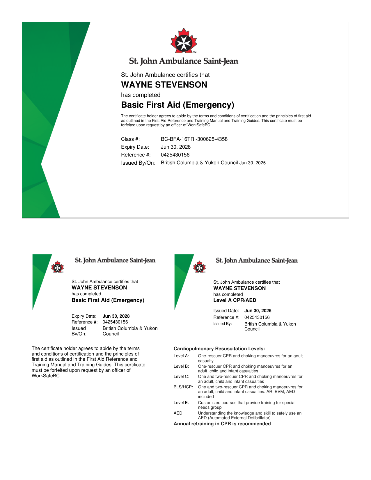 Emergency First Aid & Safety Certification